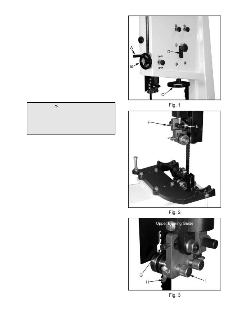 Warning | Jet Tools JWBS-20 User Manual | Page 6 / 26