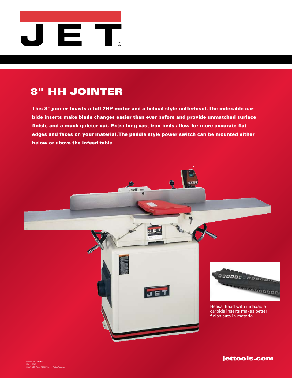 Jet Tools JJ-8HH User Manual | 2 pages