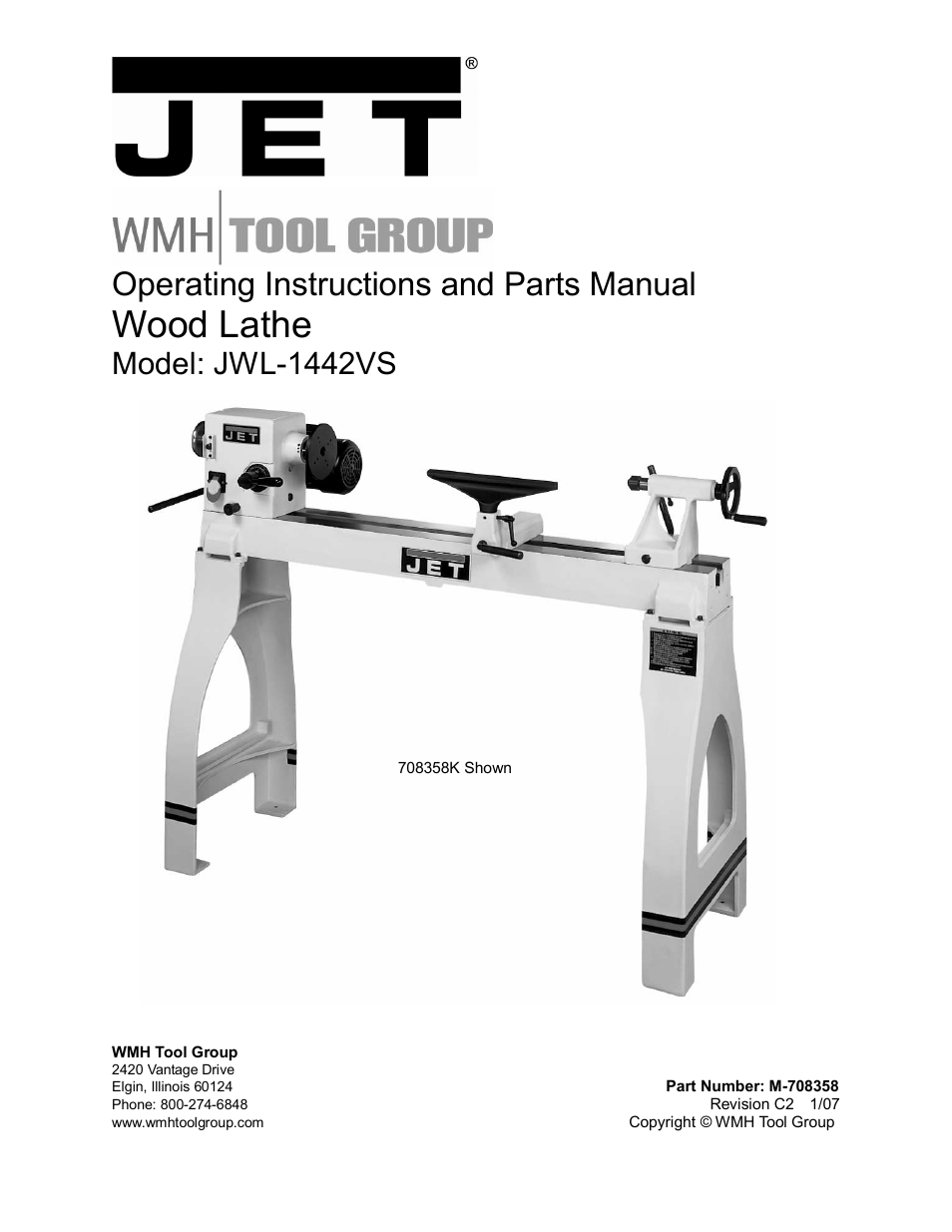 Jet Tools JWL-1442VS User Manual | 32 pages