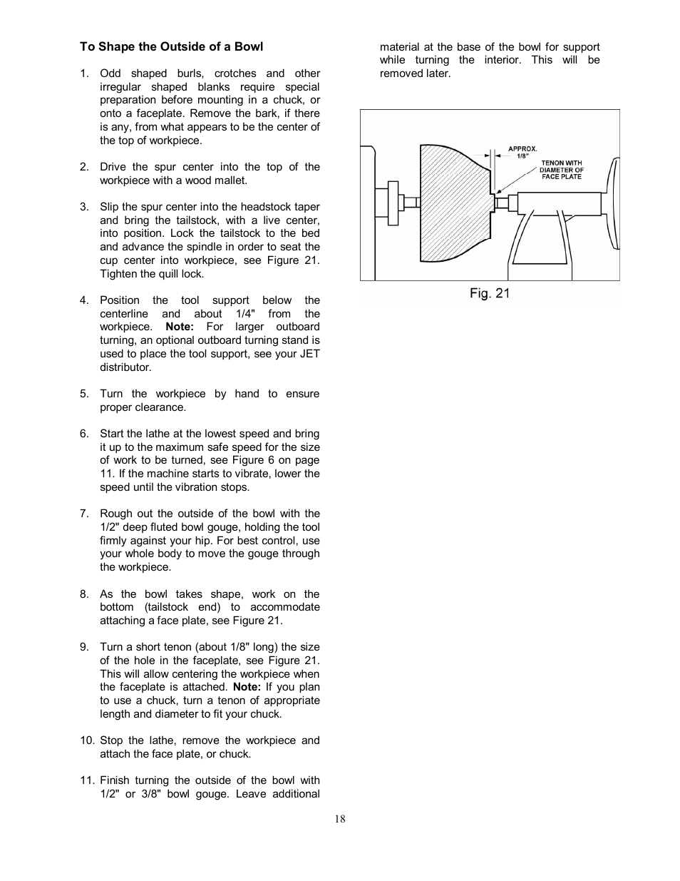 Jet Tools JWL-1442VS User Manual | Page 18 / 32