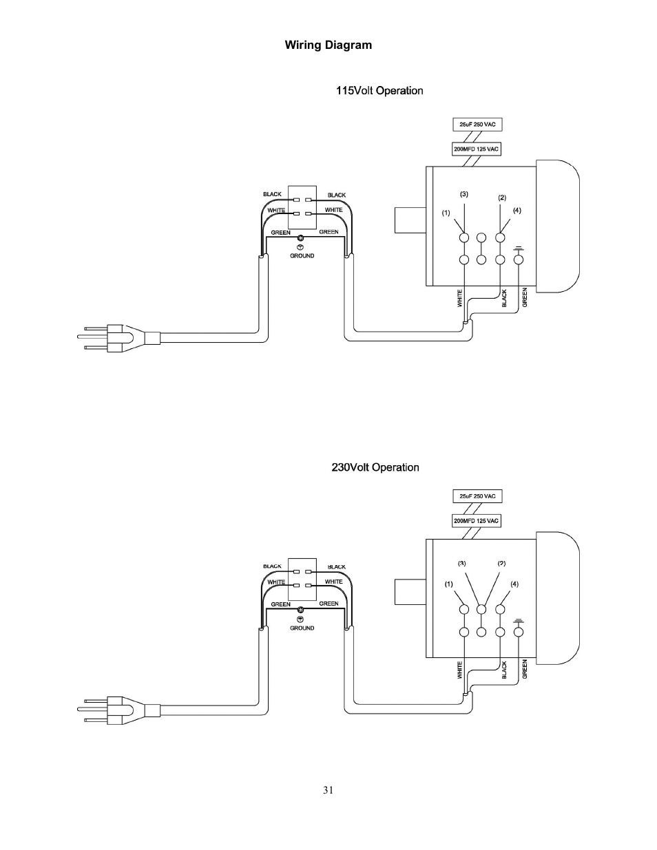 Wiring diagram | Jet Tools JWL-1442VS User Manual | Page 31 / 32