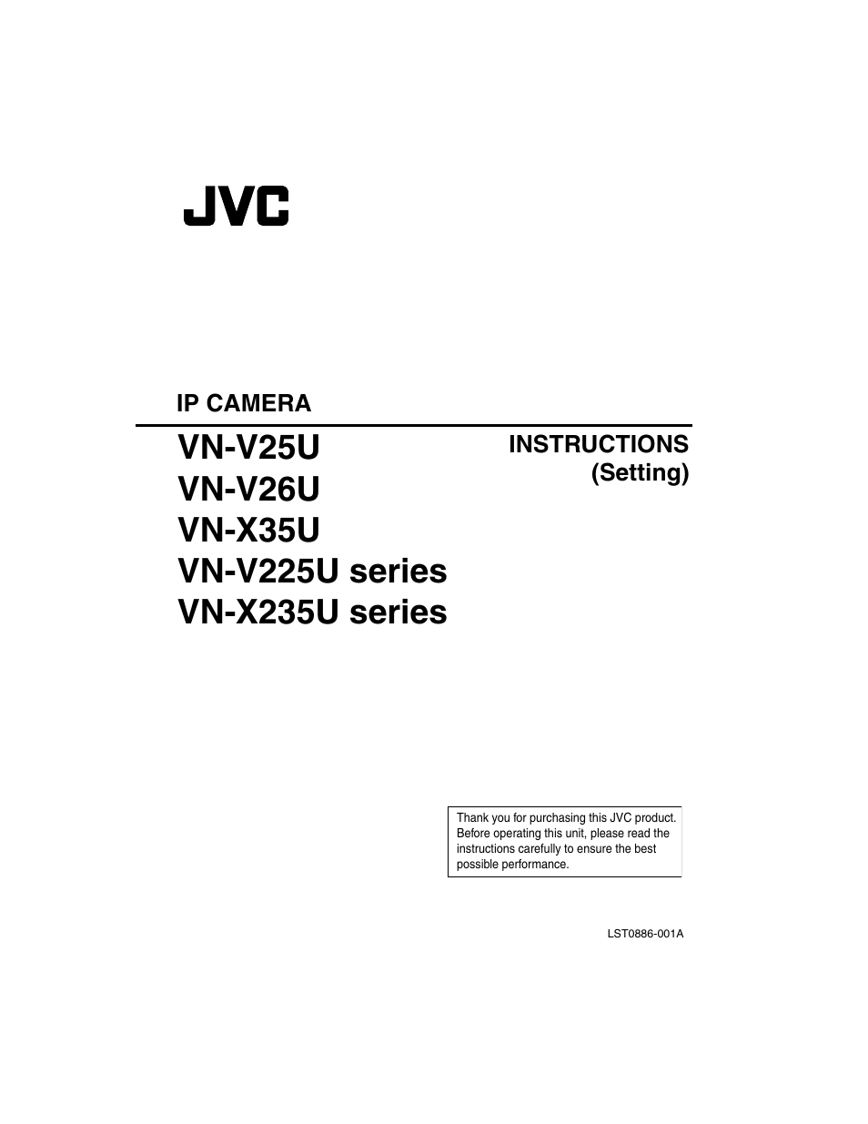 JVC VN-V225U series User Manual | 85 pages