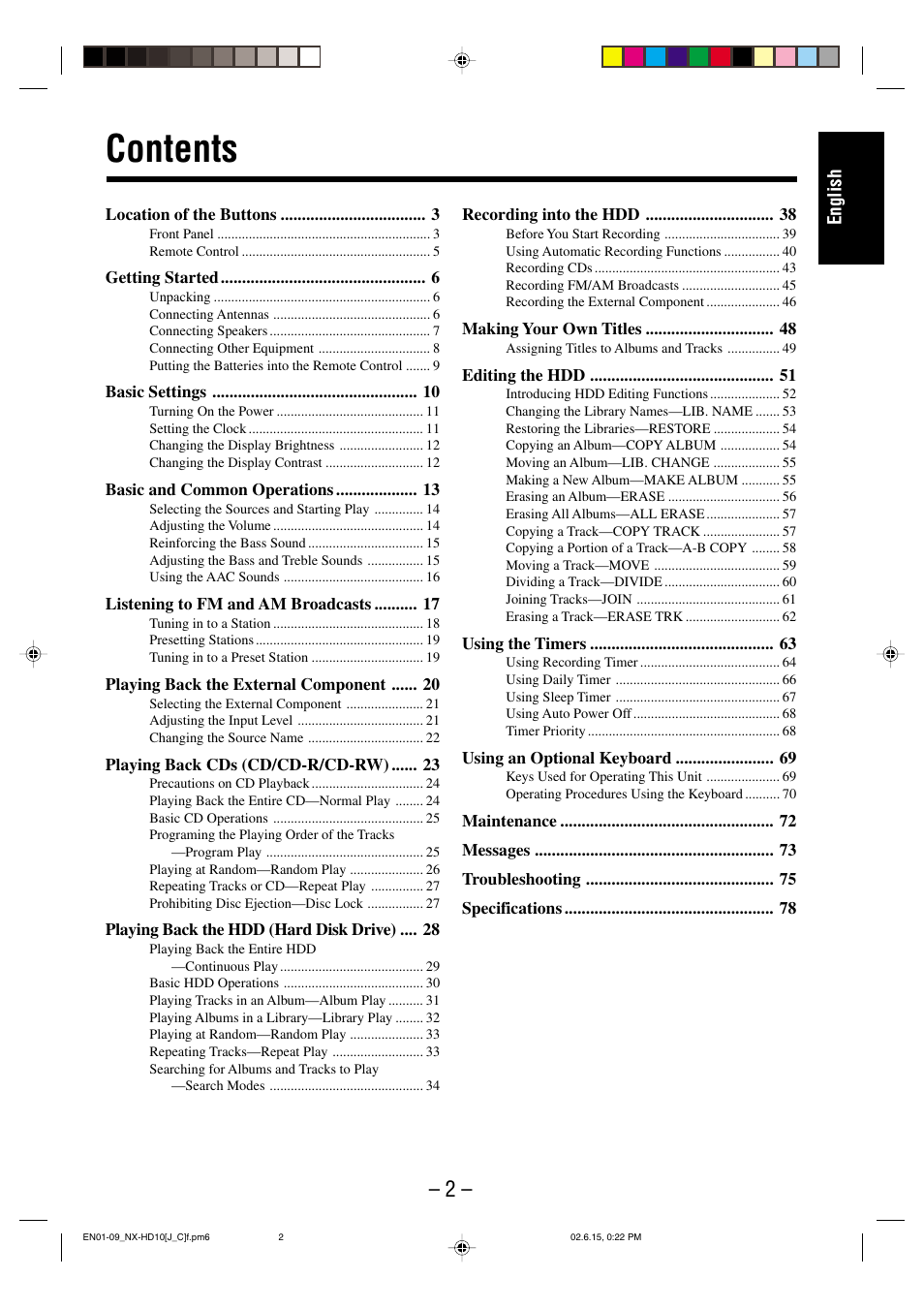JVC NX-HD10 User Manual | Page 5 / 84