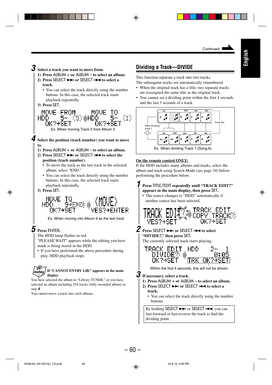 English dividing a track—divide | JVC NX-HD10 User Manual | Page 63 / 84