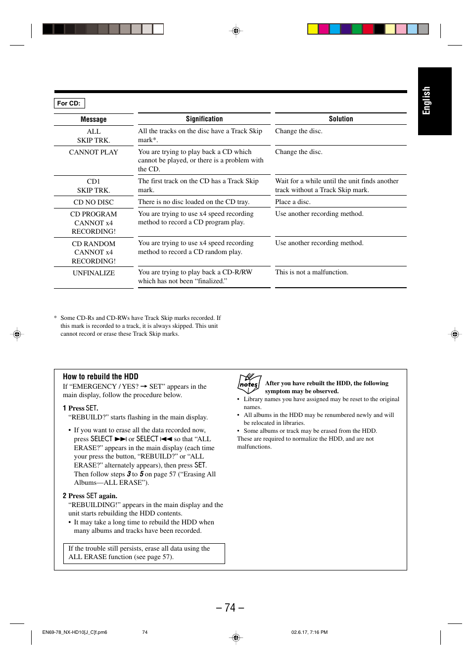 English | JVC NX-HD10 User Manual | Page 77 / 84