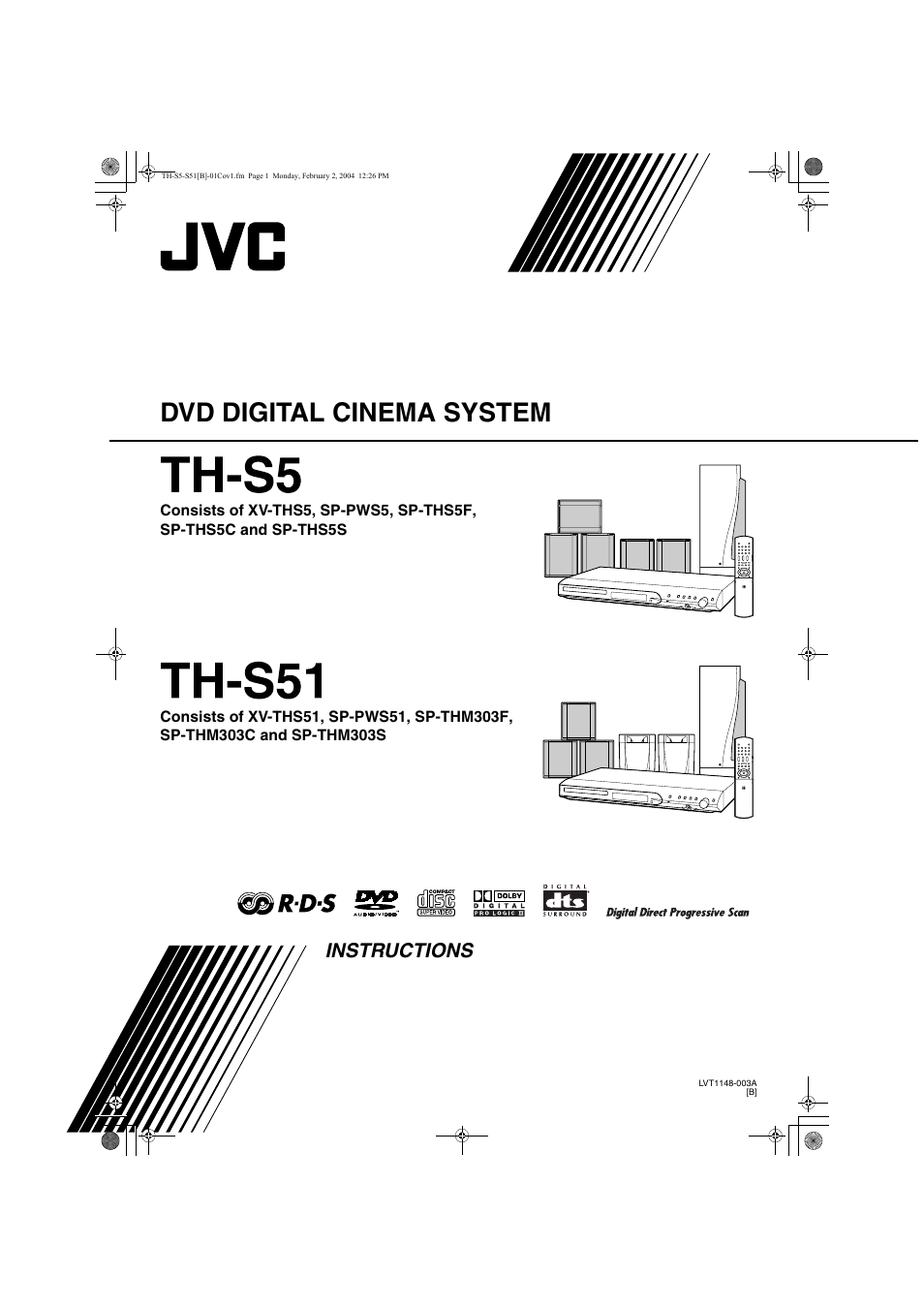 JVC SP-THS5C User Manual | 48 pages