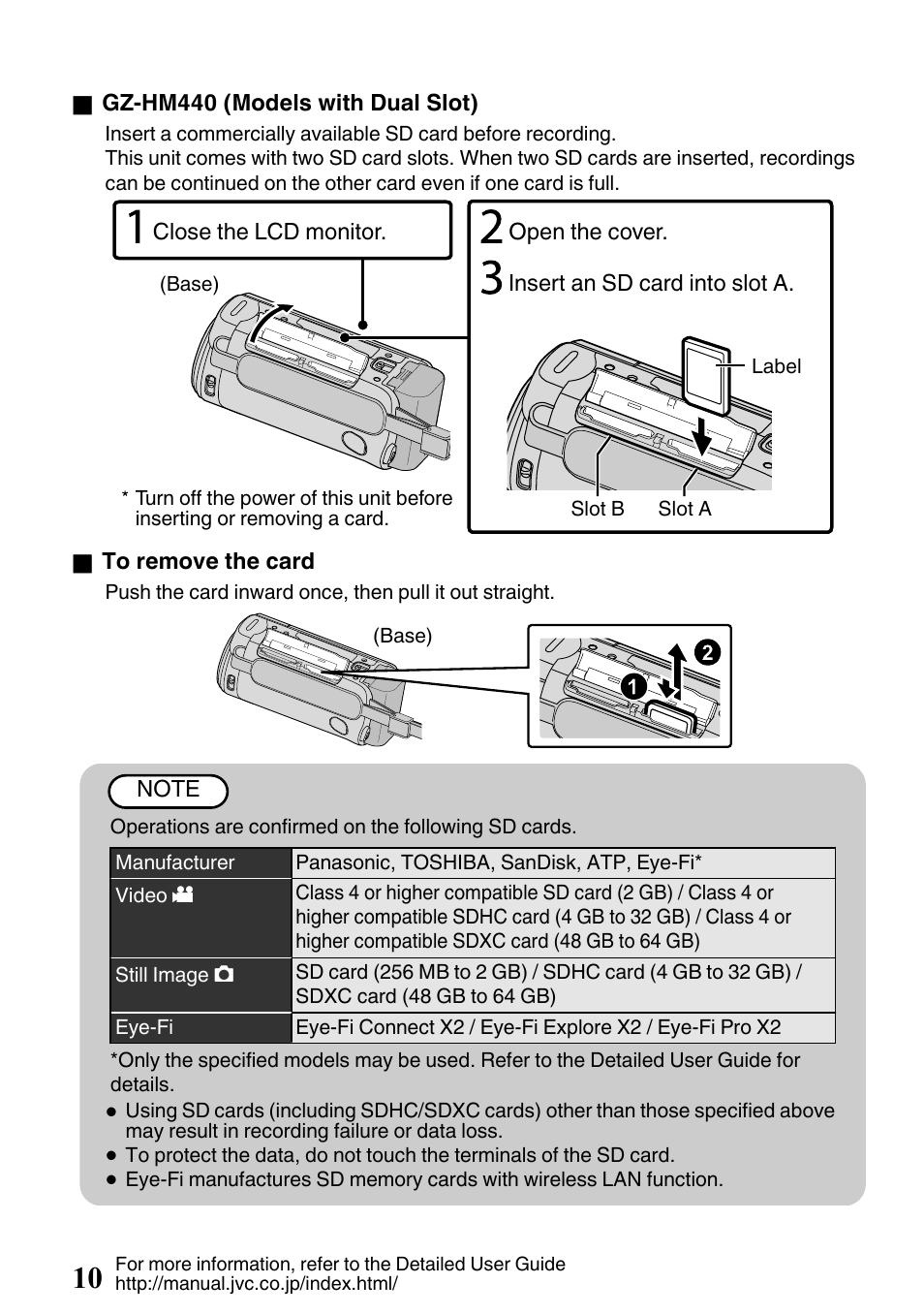 Unit, refer to p. 10 | JVC EVERIO GZ-HM650U/GZ-HM450U User Manual | Page 10 / 64