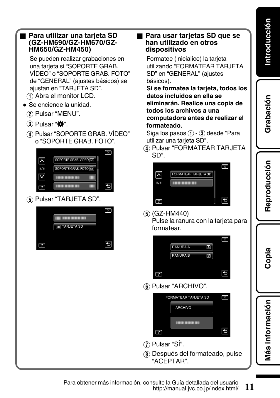 JVC EVERIO GZ-HM650U/GZ-HM450U User Manual | Page 43 / 64