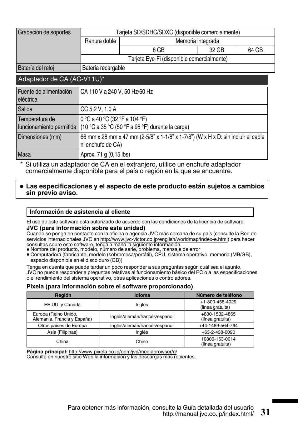 JVC EVERIO GZ-HM650U/GZ-HM450U User Manual | Page 63 / 64