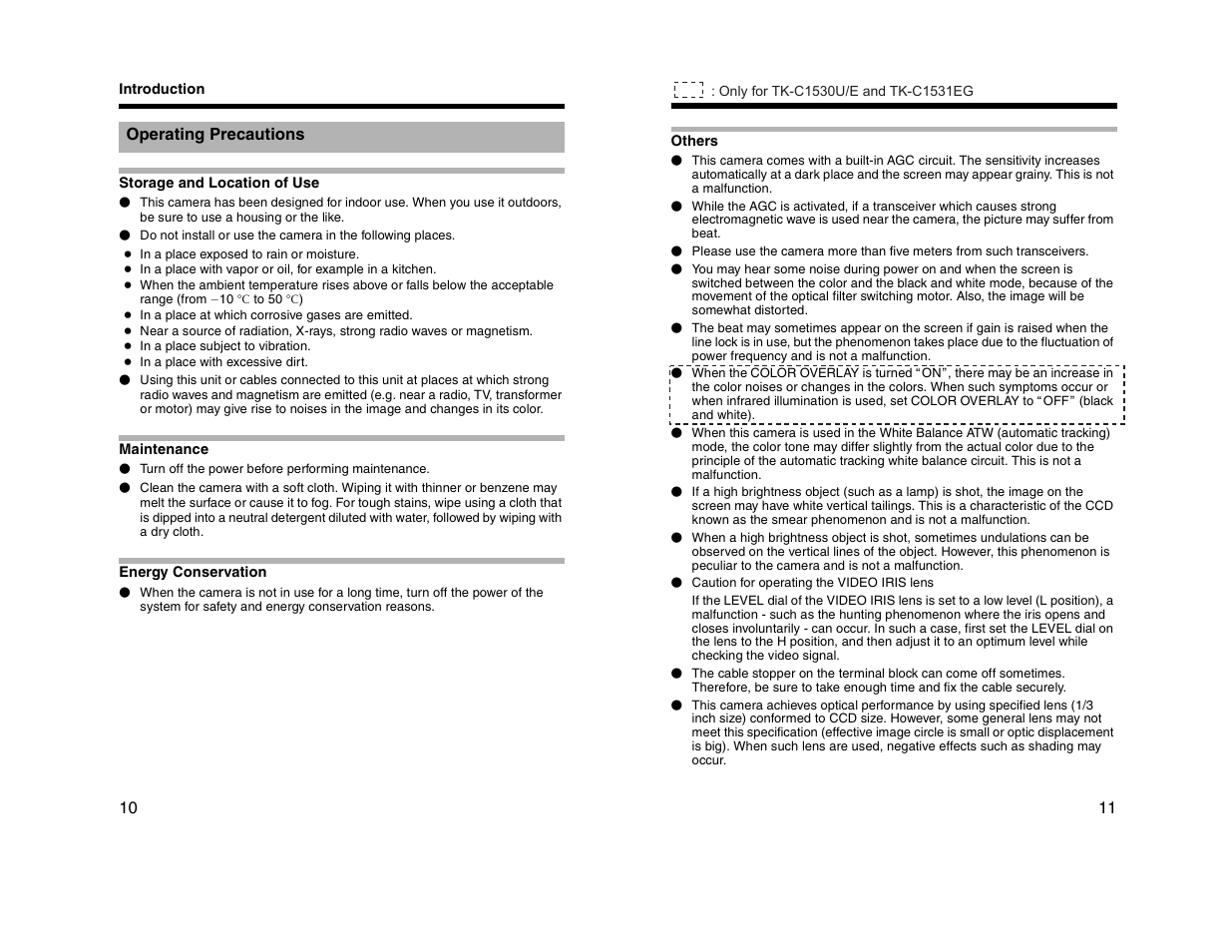 JVC TK-C1530U User Manual | Page 6 / 35