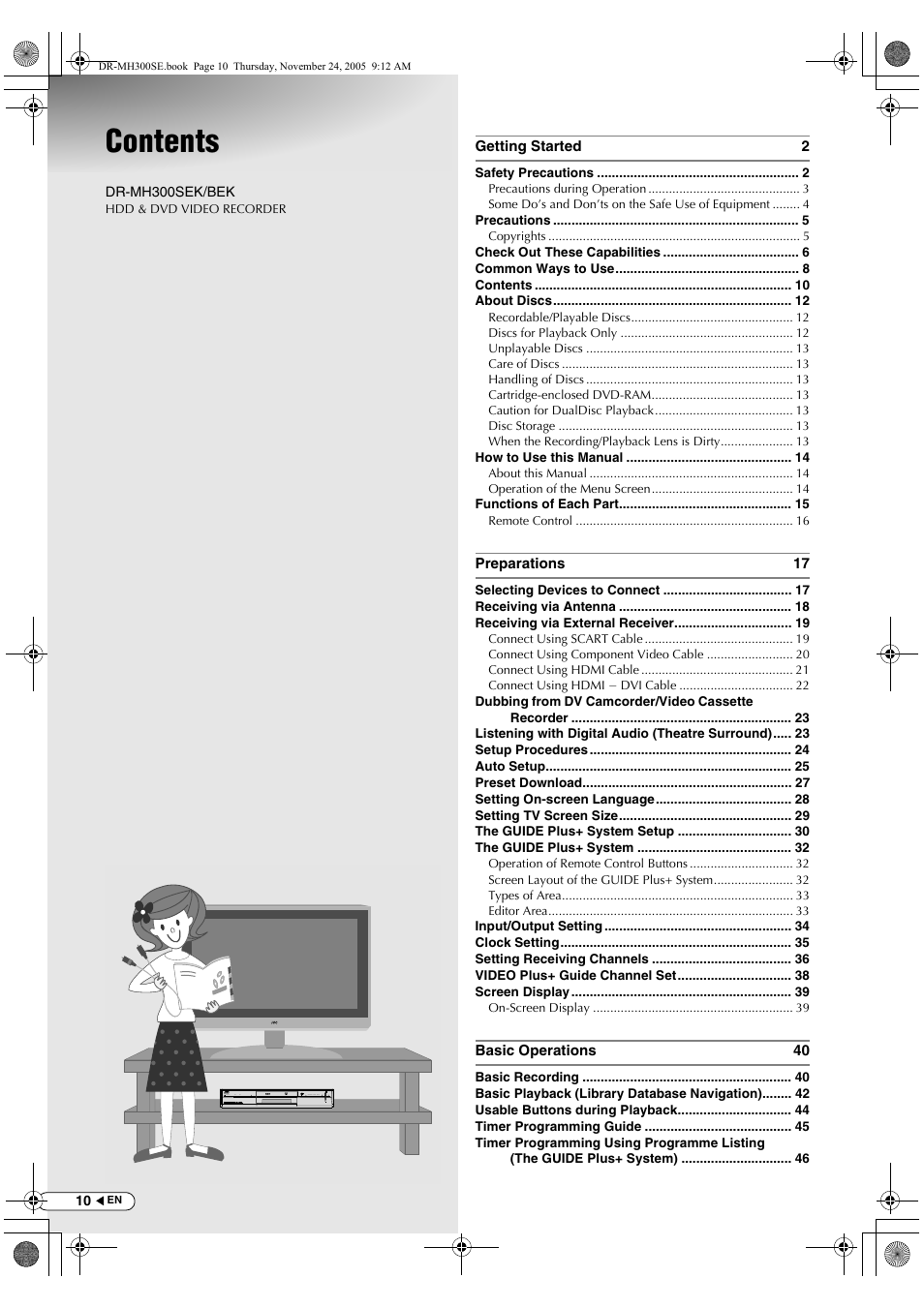 JVC DR-MH300BEK User Manual | Page 10 / 116