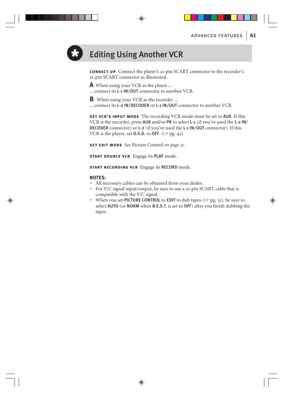 Editing using another vcr | JVC VIDEO PLUS HR-S6965EK User Manual | Page 41 / 60