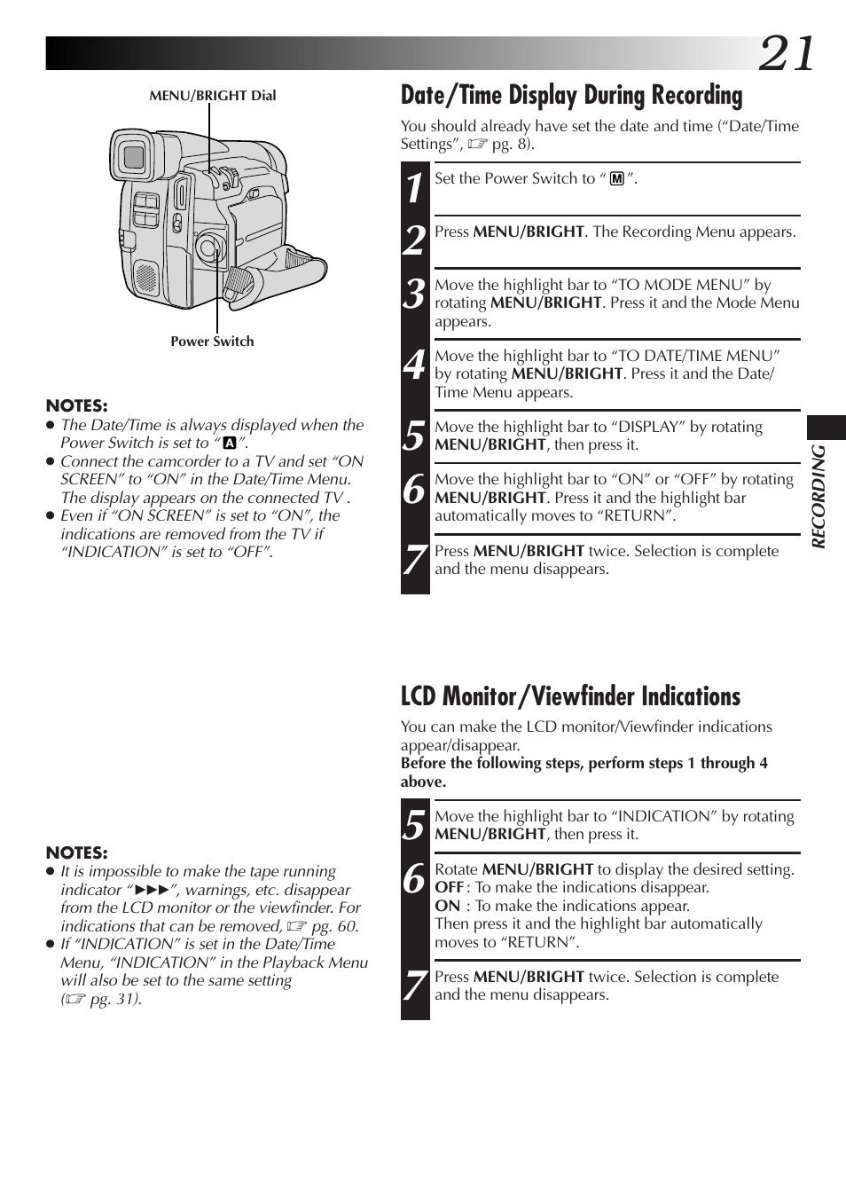 JVC GR-DVL25 User Manual | Page 21 / 64