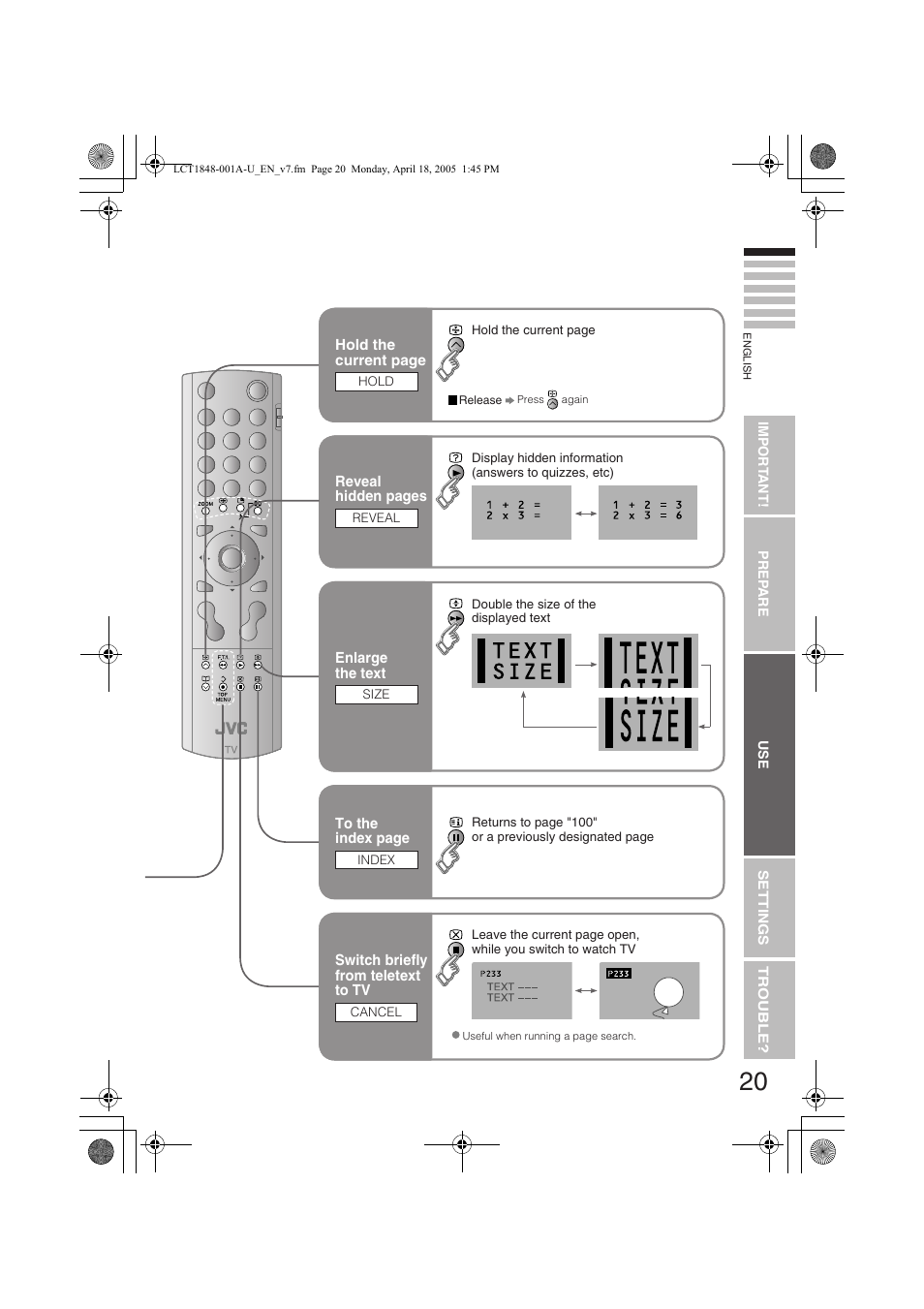 JVC DYNAPIX LT-32S60BU User Manual | Page 21 / 35