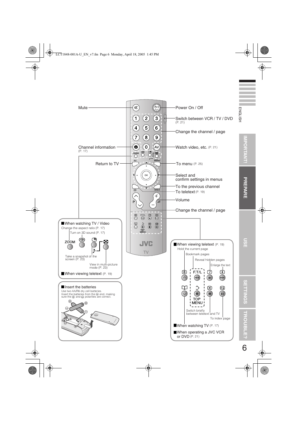 JVC DYNAPIX LT-32S60BU User Manual | Page 7 / 35