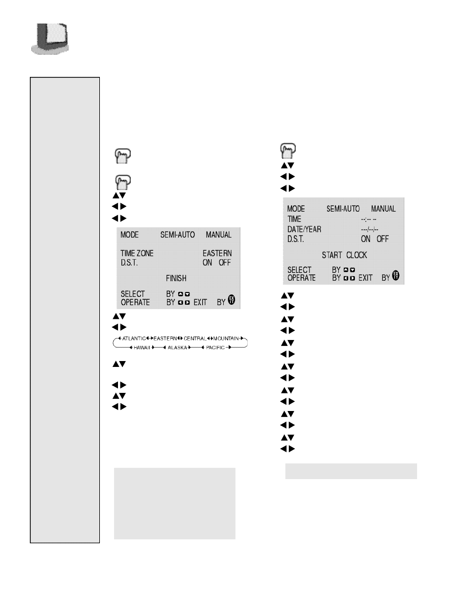 Set clock (m, Set clock (s | JVC TV 20240 User Manual | Page 18 / 36