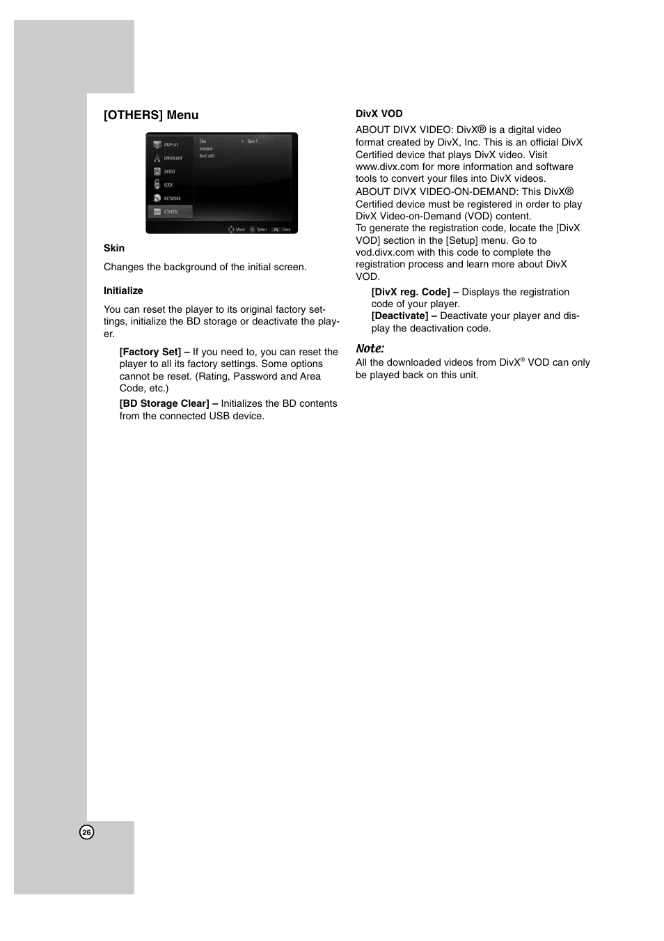 Others] menu | JVC SP-THBD50W User Manual | Page 26 / 48