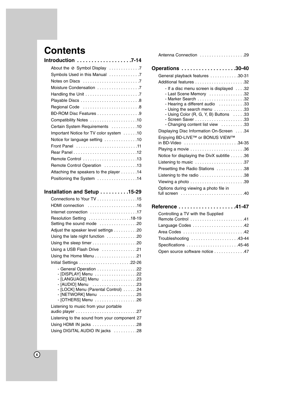 JVC SP-THBD50W User Manual | Page 6 / 48