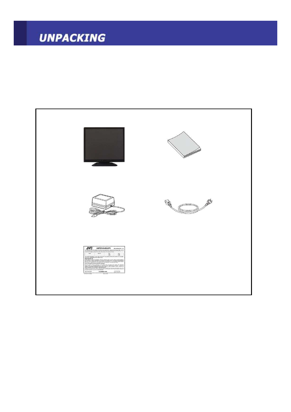 Unpacking | JVC MA-LMU179V User Manual | Page 8 / 16