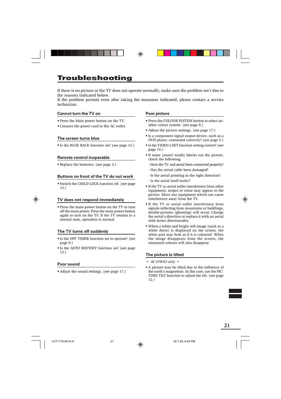 Troubleshooting | JVC LCT1179-001A-H User Manual | Page 21 / 46