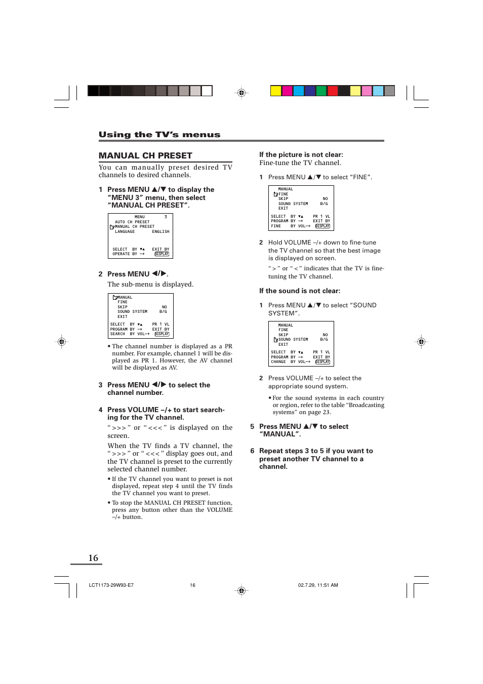 Manual ch preset | JVC LCT1179-001A-H User Manual | Page 38 / 46