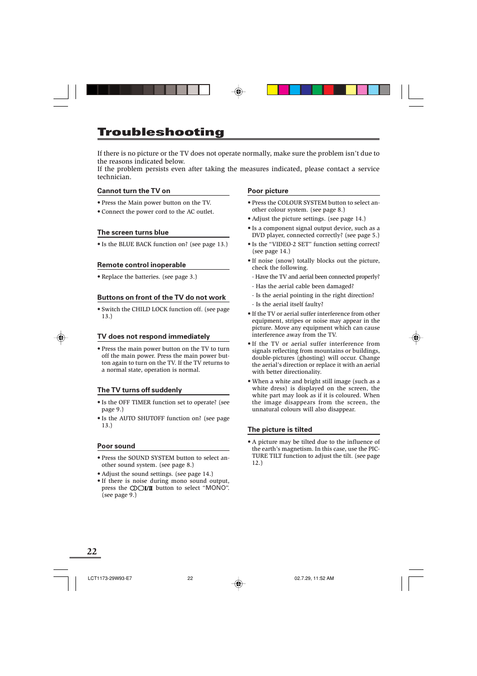 Troubleshooting | JVC LCT1179-001A-H User Manual | Page 44 / 46