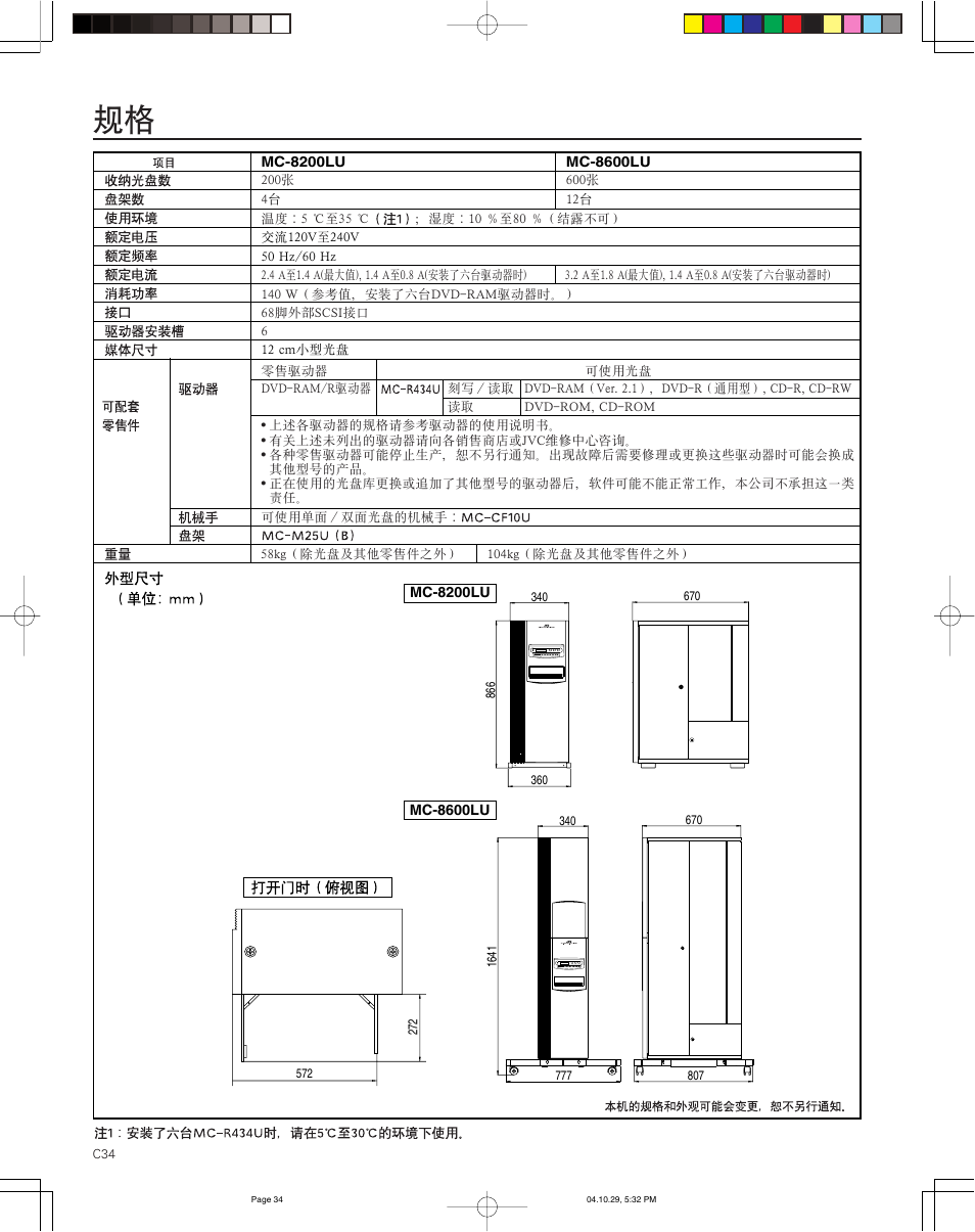 JVC CD/DVD Library MC-8200LU User Manual | Page 137 / 138