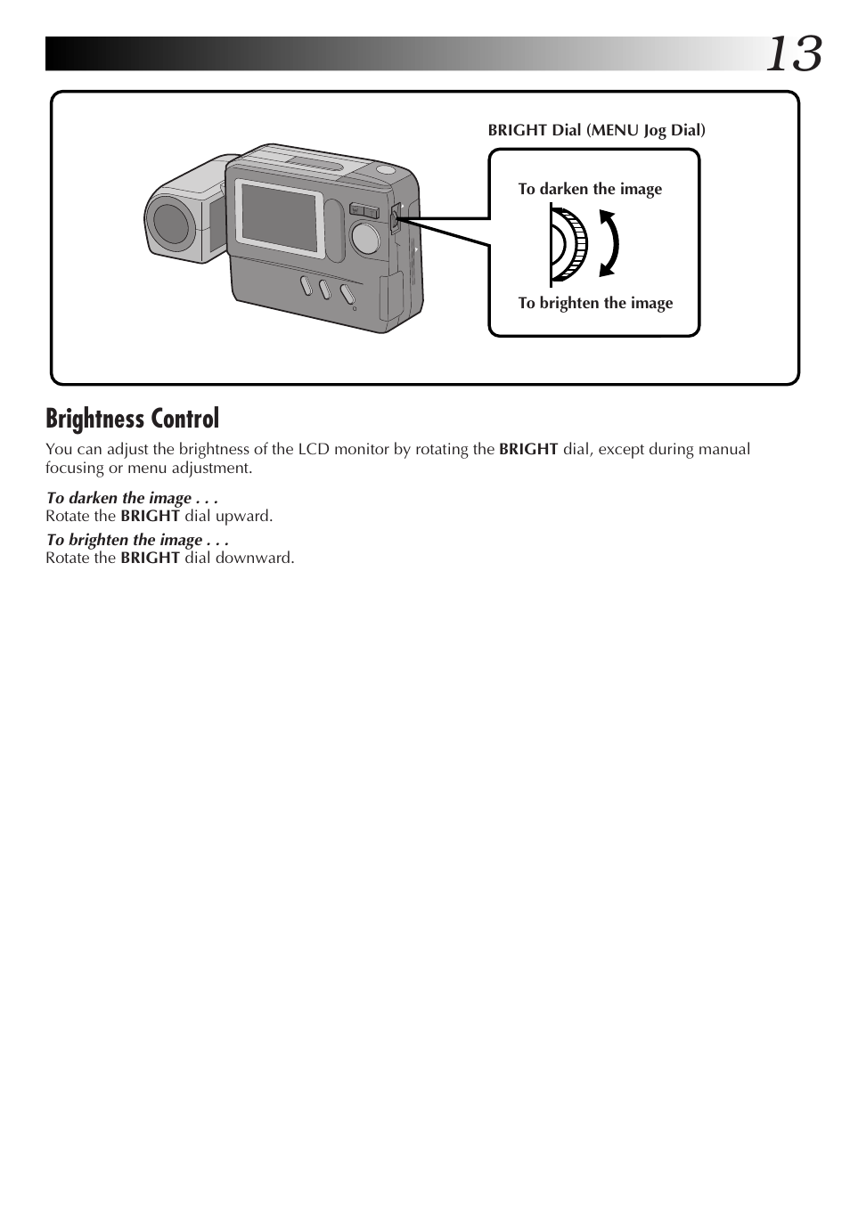 Brightness control | JVC CompactFlash LYT0143-001A User Manual | Page 13 / 68