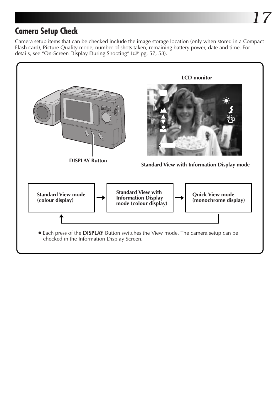 Camera setup check | JVC CompactFlash LYT0143-001A User Manual | Page 17 / 68