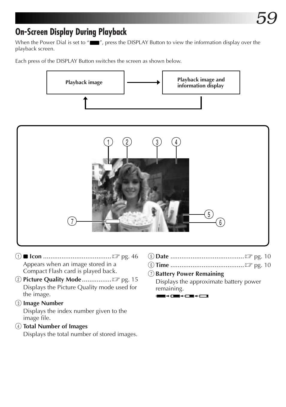 On-screen display during playback | JVC CompactFlash LYT0143-001A User Manual | Page 59 / 68