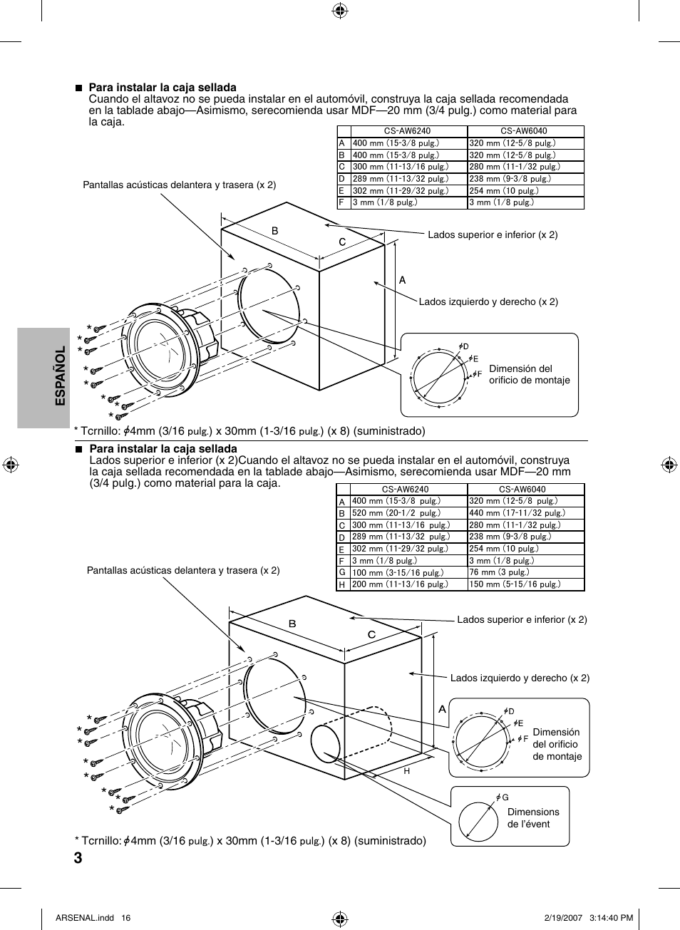 JVC CS-AW6240 User Manual | Page 16 / 20