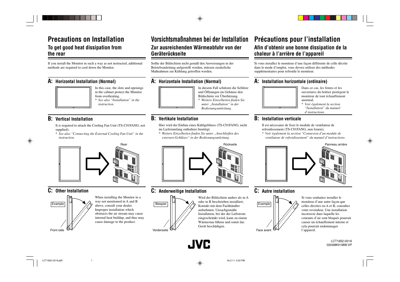 JVC LCT1652-001A User Manual | 2 pages