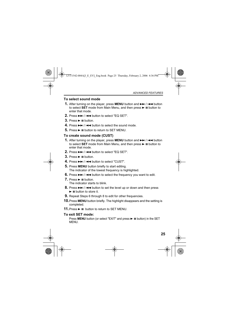 JVC XA-F57P User Manual | Page 25 / 44