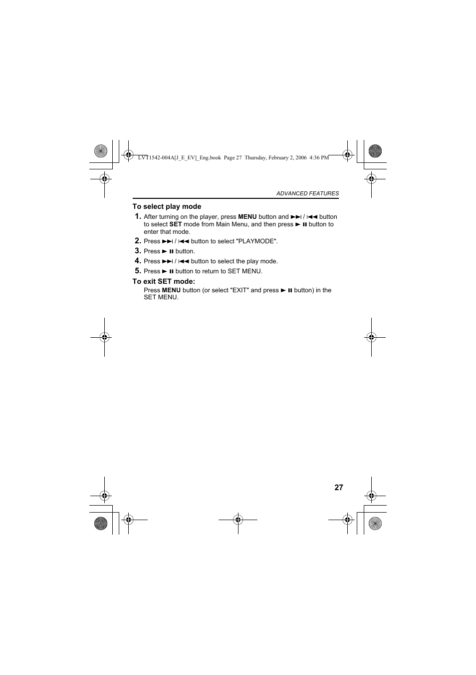 JVC XA-F57P User Manual | Page 27 / 44