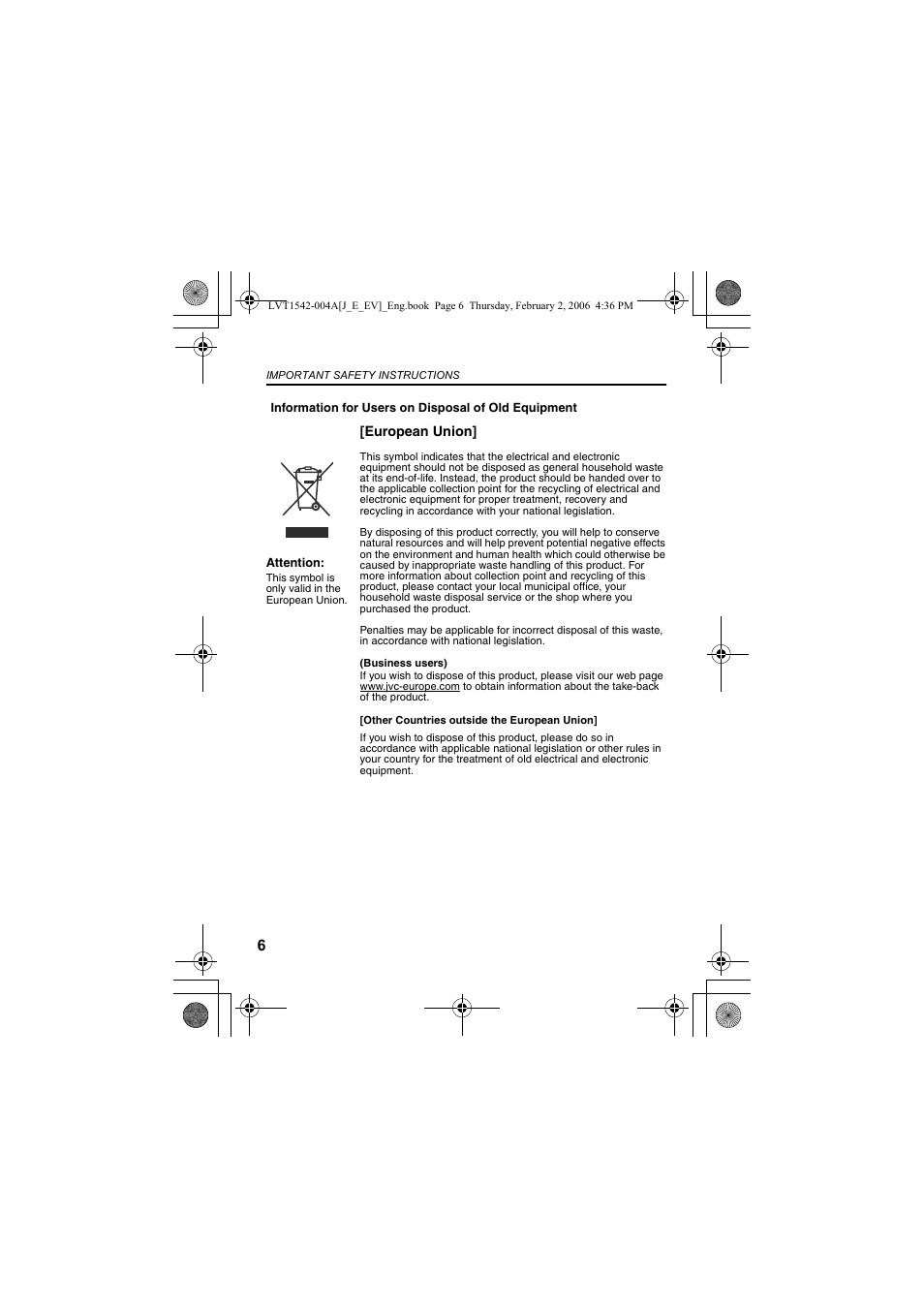 JVC XA-F57P User Manual | Page 6 / 44