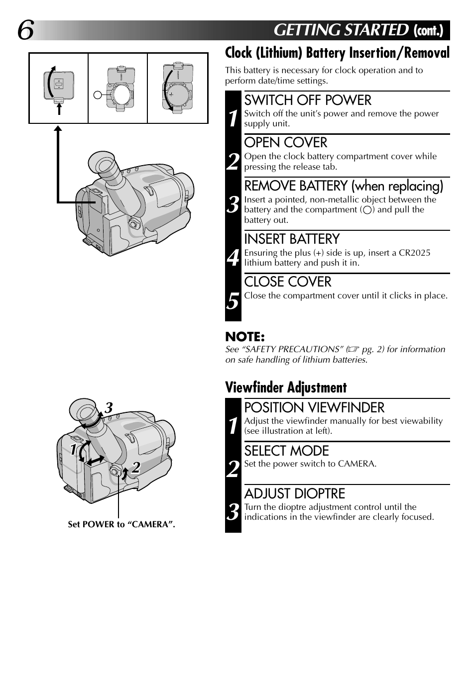 Getting started | JVC COMPACT VHS LYT0002-0N5A User Manual | Page 6 / 52
