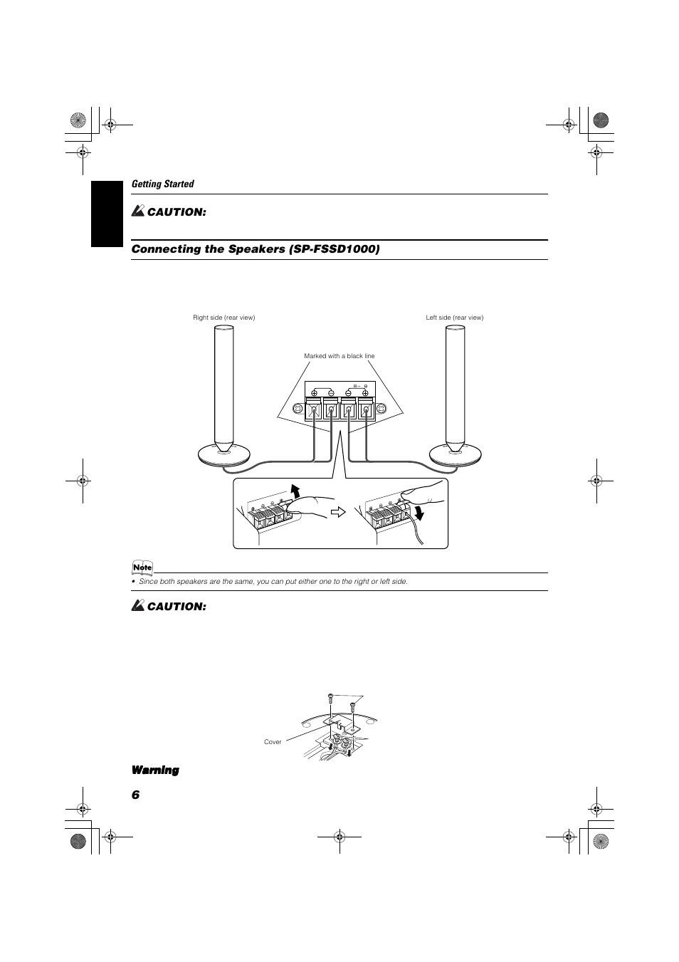 Connecting the speakers (sp-fssd1000) | JVC FSSD1000CA User Manual | Page 10 / 52