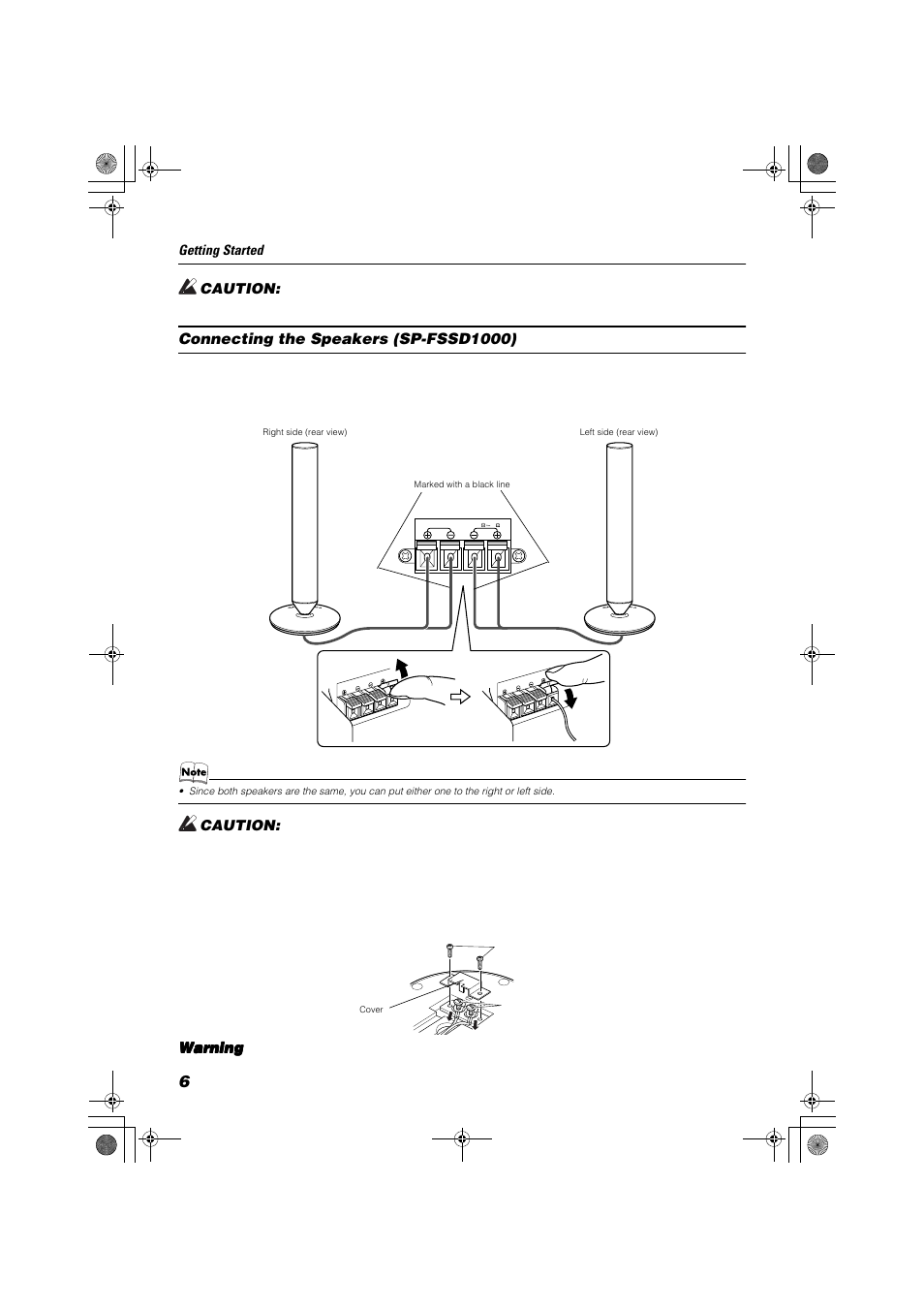 Connecting the speakers (sp-fssd1000) | JVC FSSD1000CA User Manual | Page 36 / 52