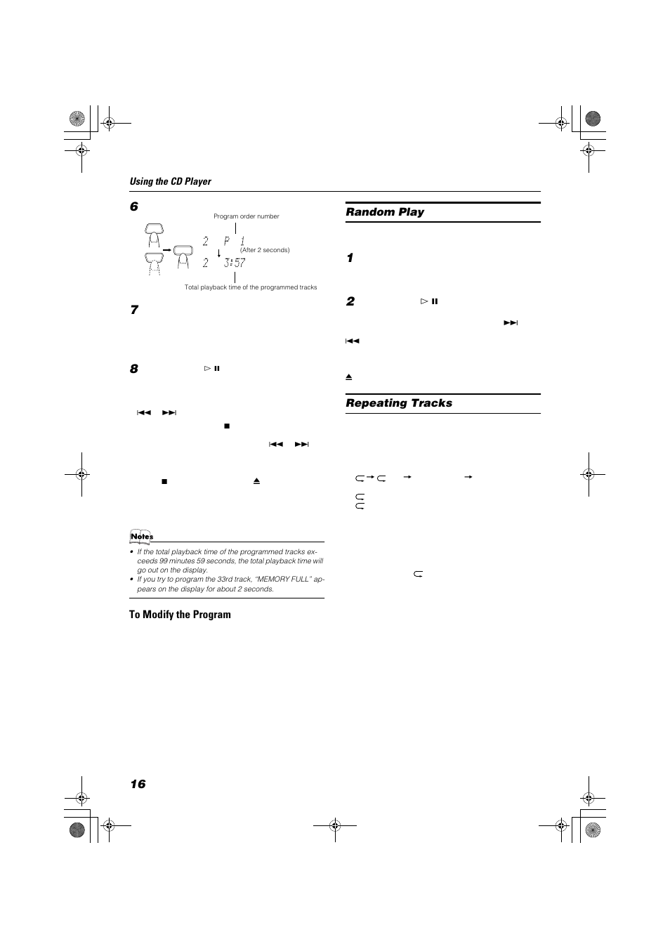 Random play, Repeating tracks | JVC FSSD1000CA User Manual | Page 46 / 52