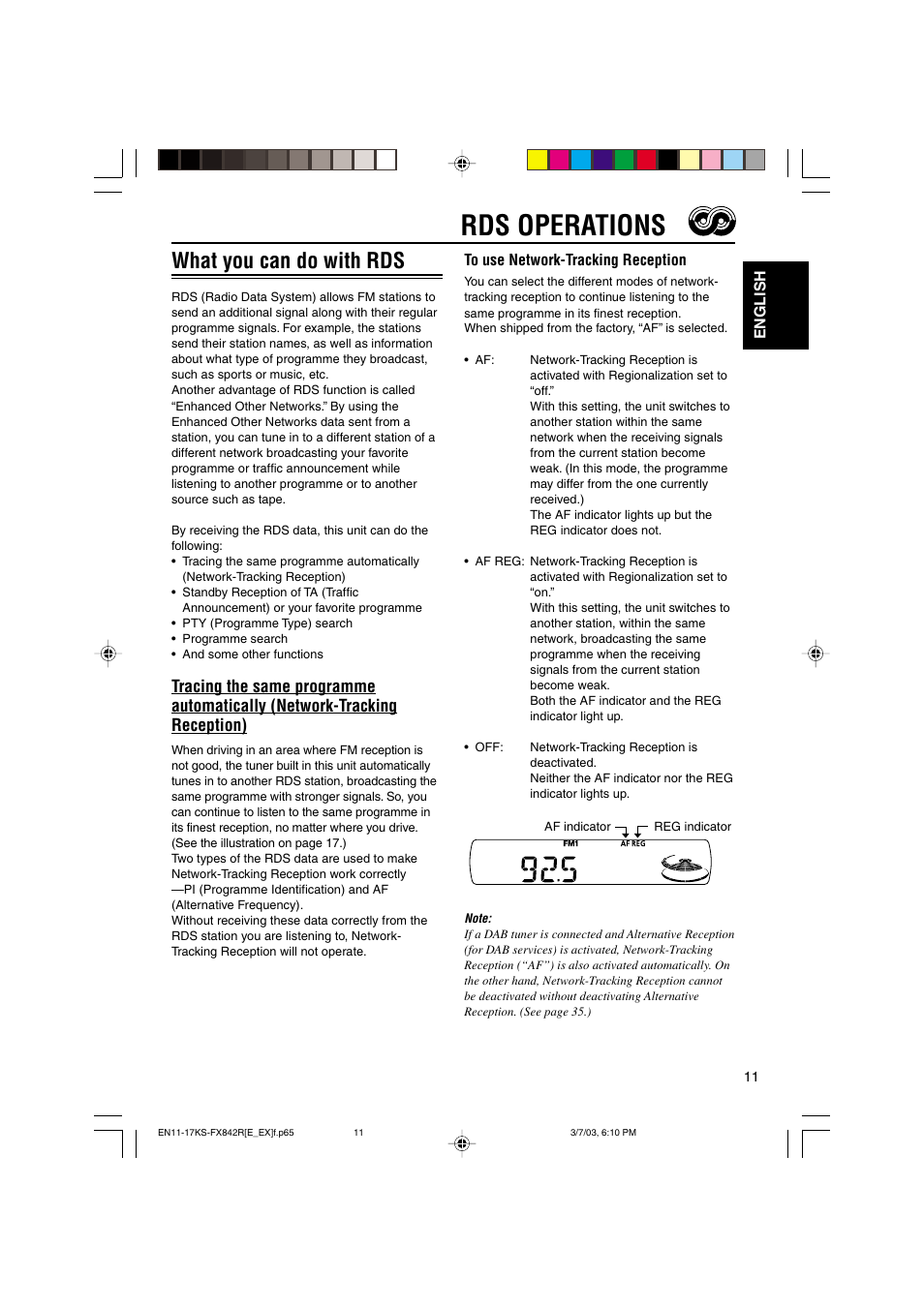 Rds operations, What you can do with rds | JVC GET0140-001A User Manual | Page 11 / 46