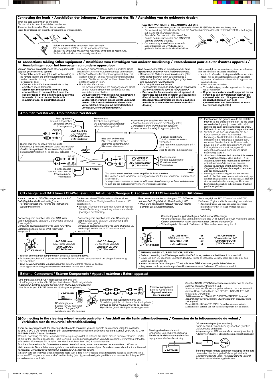 Amplifier, Cd changer and dab tuner, External component | JVC GET0140-001A User Manual | Page 46 / 46