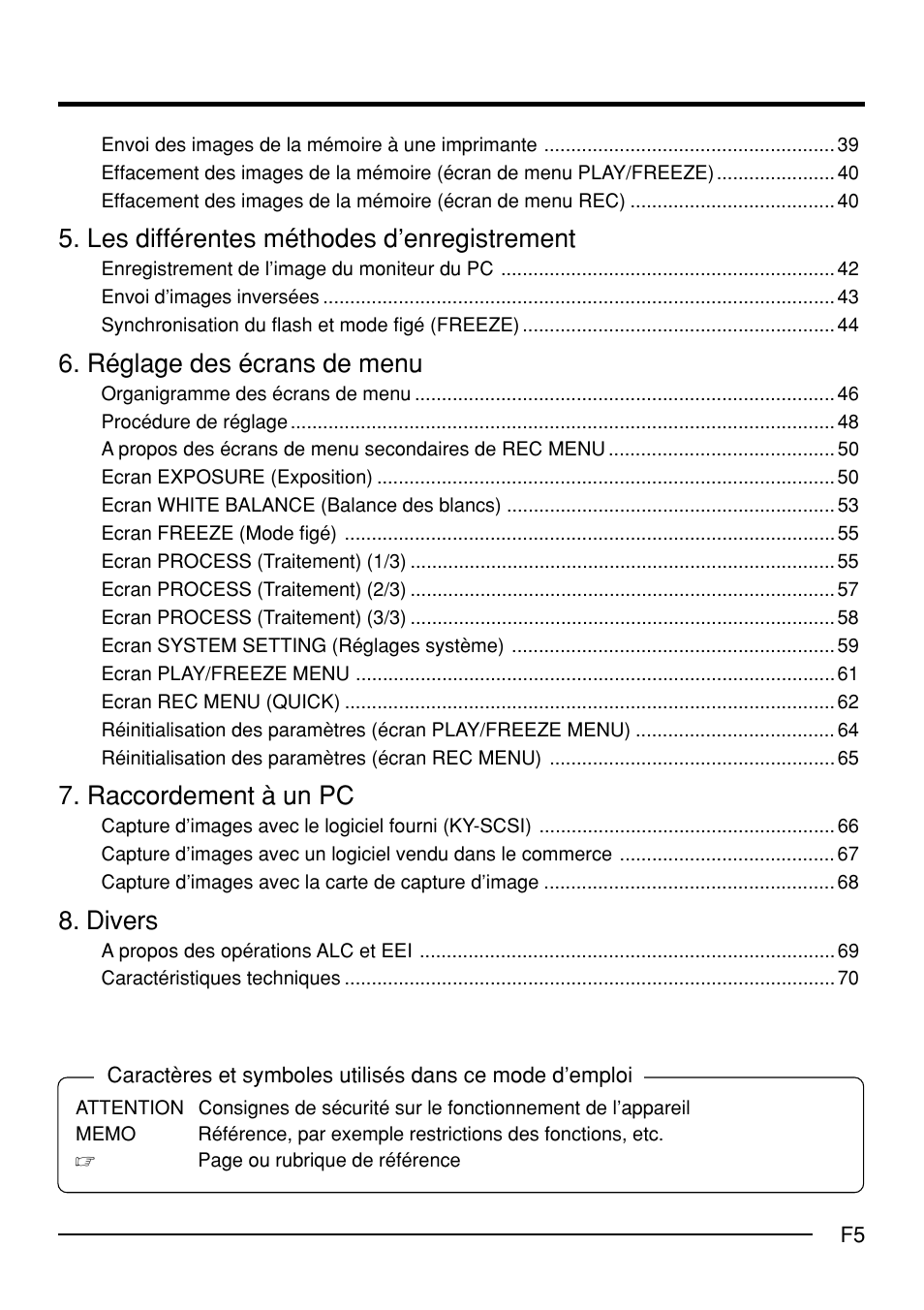 Les différentes méthodes d’enregistrement, Réglage des écrans de menu, Raccordement à un pc | Divers | JVC KY-F70B User Manual | Page 153 / 221