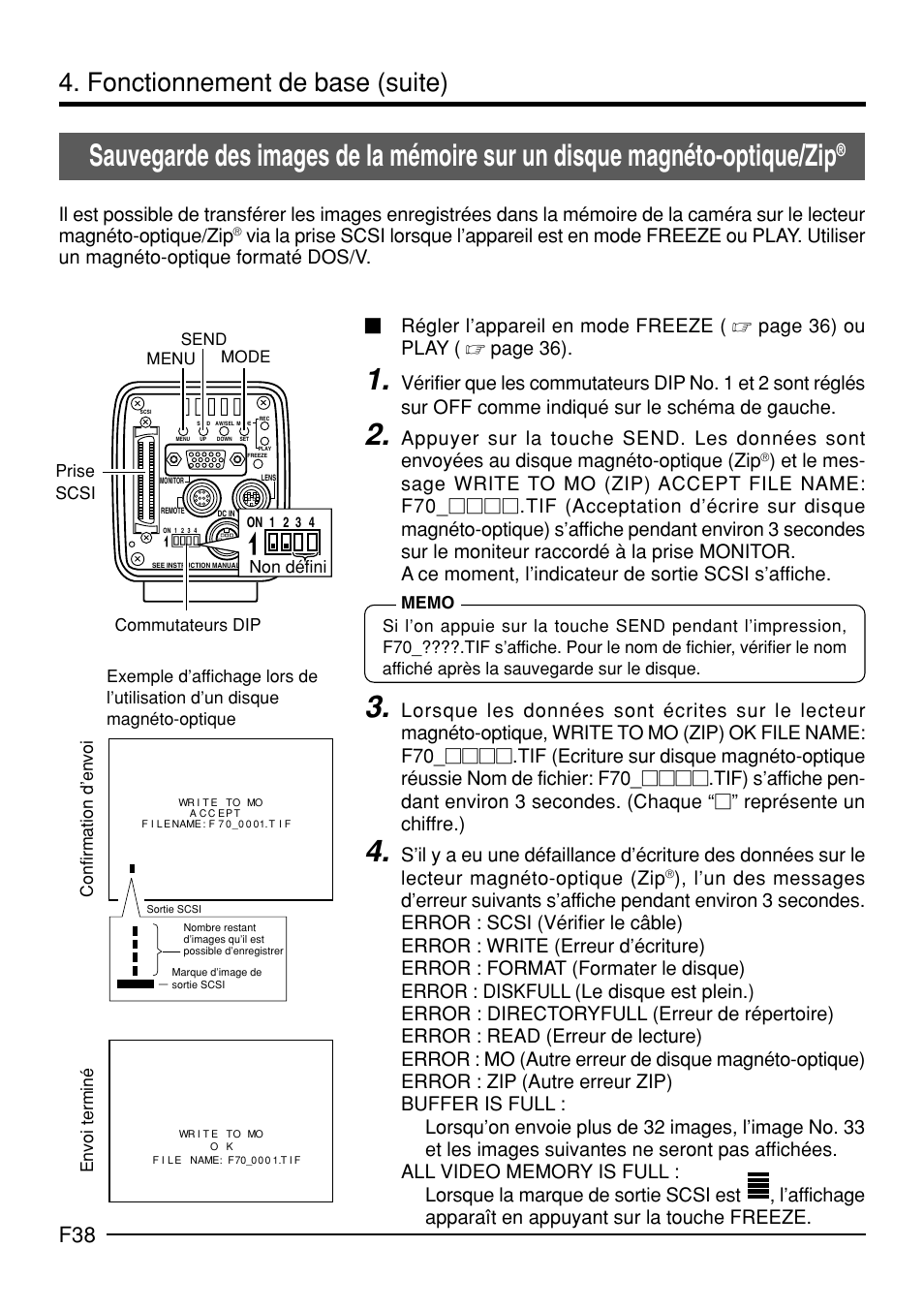 Fonctionnement de base (suite) | JVC KY-F70B User Manual | Page 186 / 221