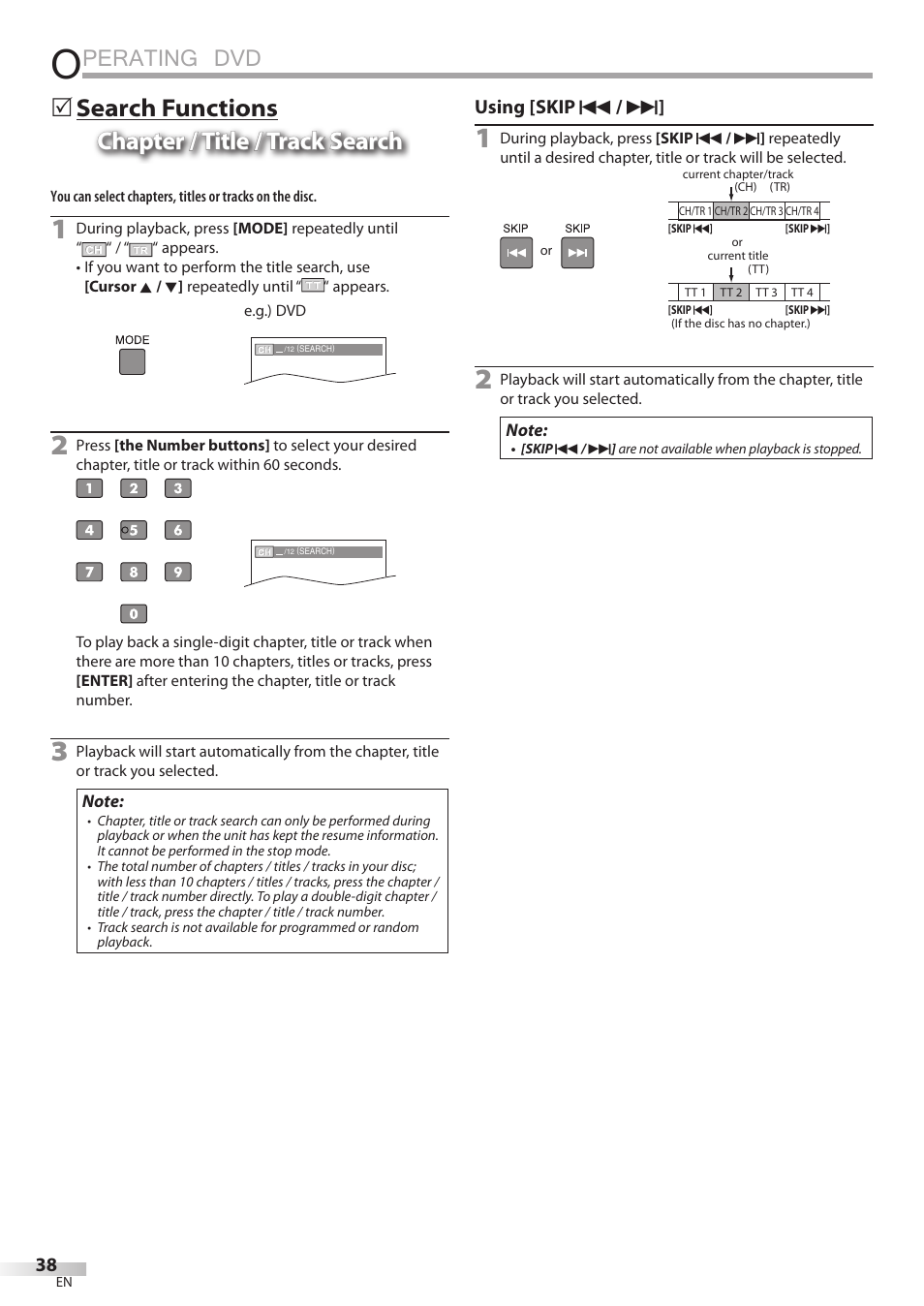 Perating dvd | JVC 1EMN24860 User Manual | Page 38 / 56