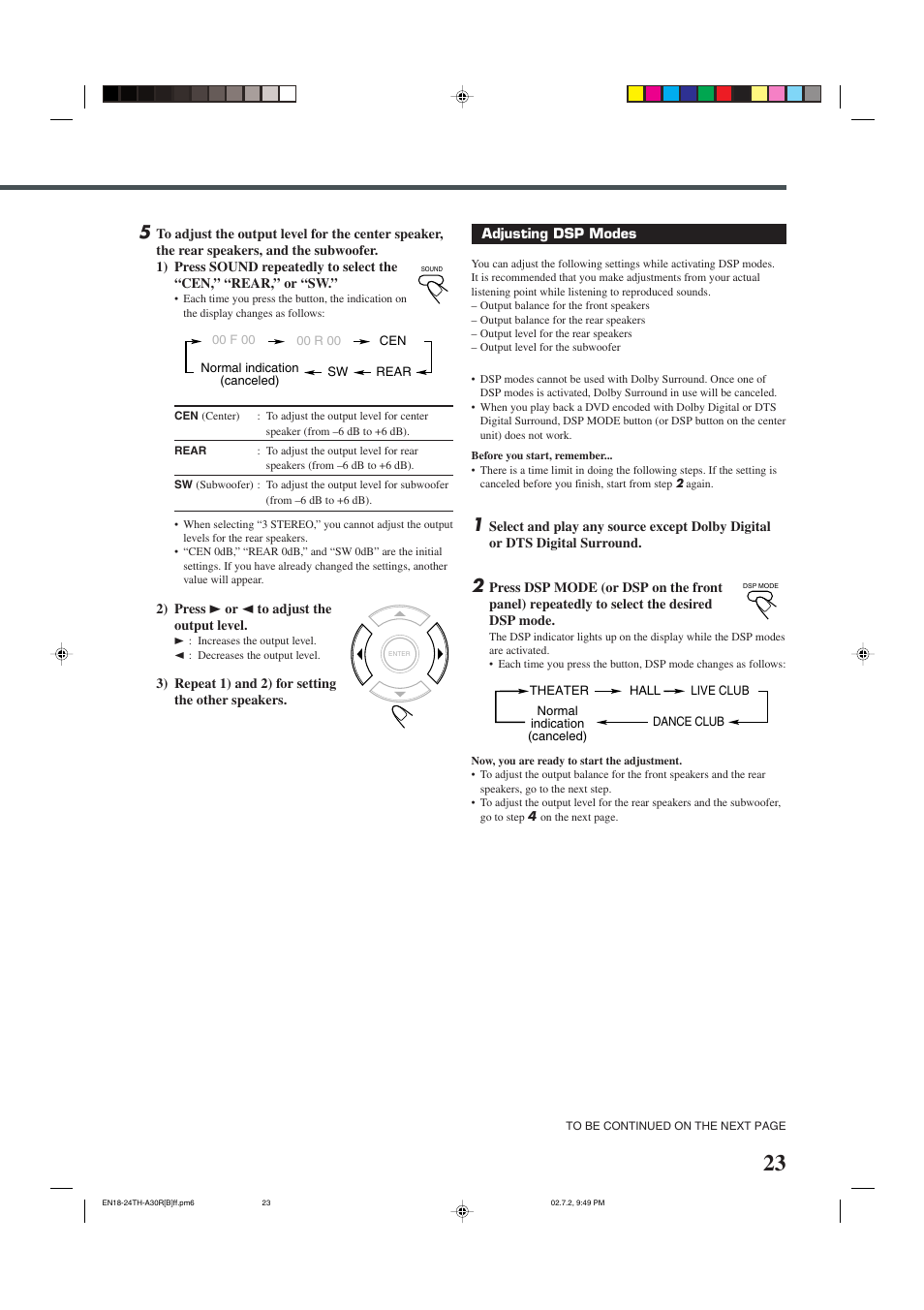 JVC DVD DIGITAL CINEMA SYSTEM TH-A30R User Manual | Page 27 / 64