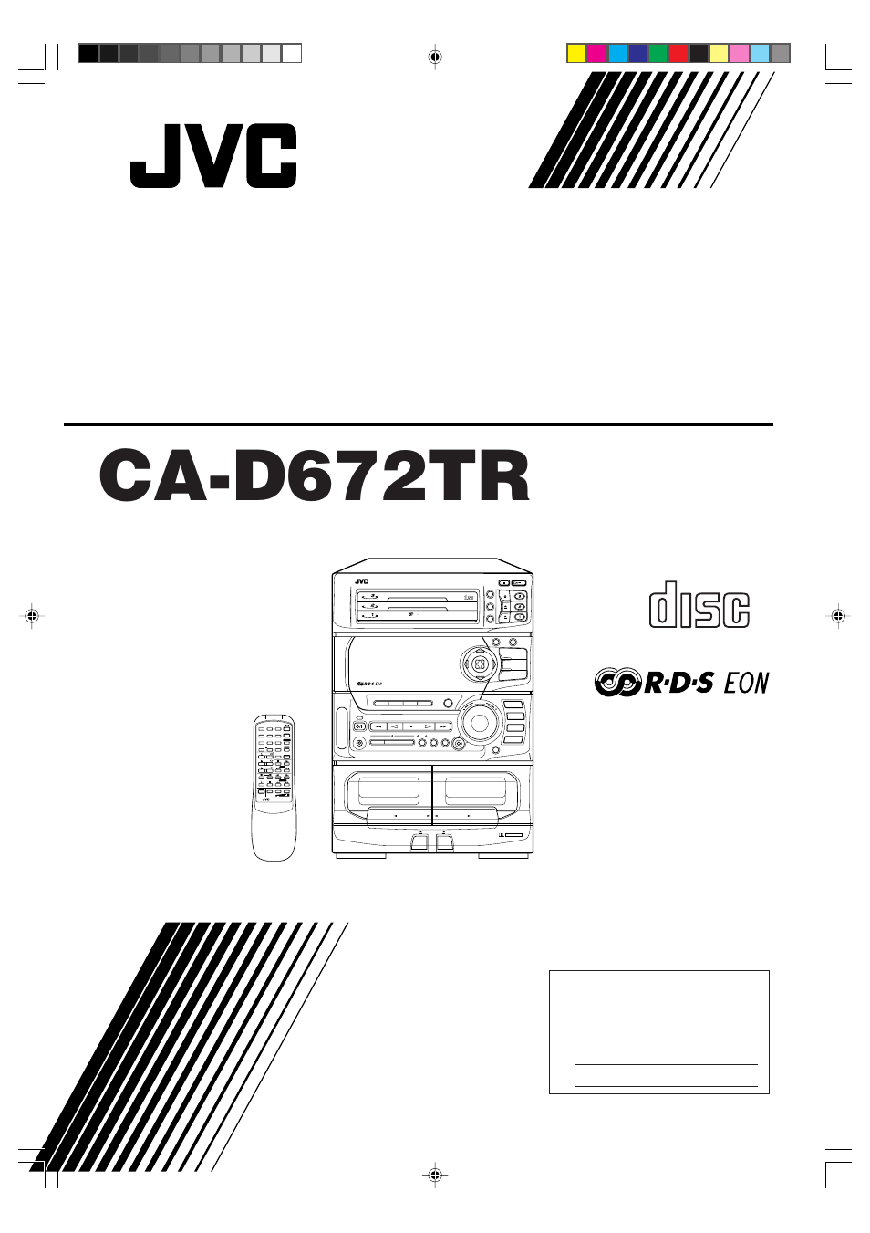 JVC CA-D672TR User Manual | 47 pages