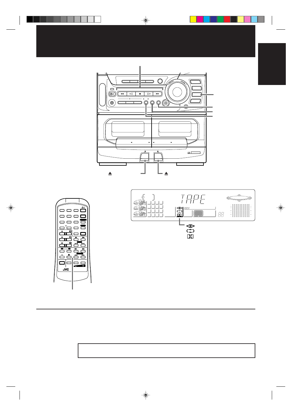 Using the cassette deck (listening to a tape), 25 english, Display | 0 eject (deck a) | JVC CA-D672TR User Manual | Page 29 / 47