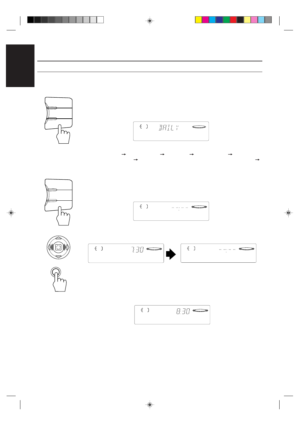 Setting the daily timer, 34 english | JVC CA-D672TR User Manual | Page 38 / 47