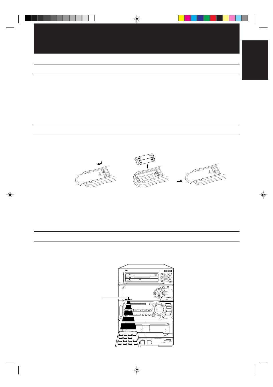 Getting started, Accessories, How to put batteries in the remote control | Using the remote control, 3english | JVC CA-D672TR User Manual | Page 7 / 47
