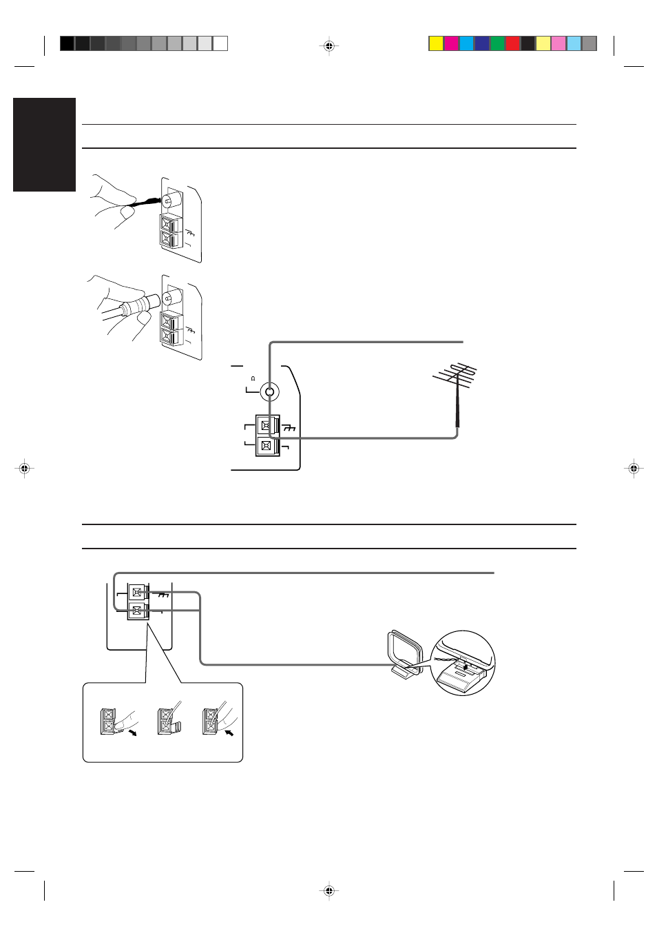 Connecting the fm antenna, Connecting the am (mw/lw) antenna, 4english | JVC CA-D672TR User Manual | Page 8 / 47